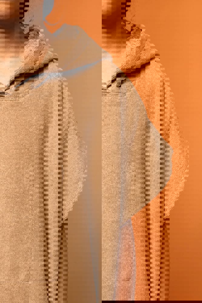 PA582X - Kinderponcho met capuchon van badstof