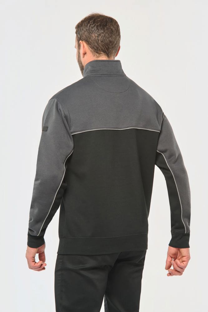WK404 - Ecologische uniseks sweater met ritskraag