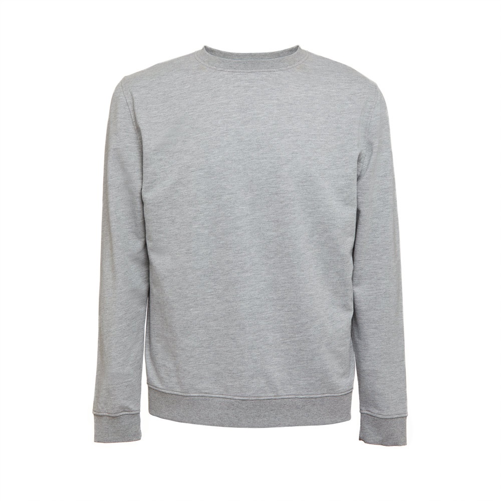 THC COLOMBO. Sweatshirt (unisex) in Italiaanse badstof zonder sluiting - Heide licht grijs