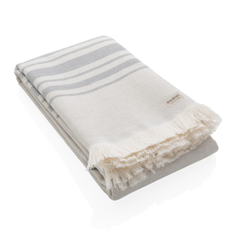 Ukiyo Yumiko AWARE™ Hamam Handdoek 100x180cm - grijs (± PMS Cool Grey 6)