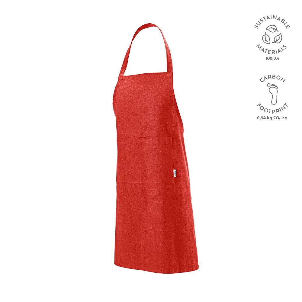 Rubens gerecycleerd katoenen schort 180 gsm - Rood