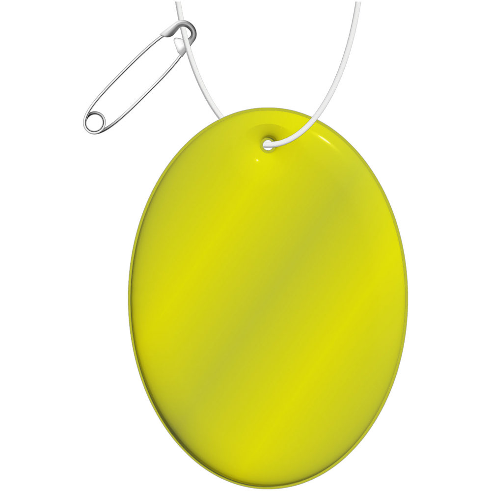 RFX™ Reflecterende hanger ovaal - Neon Geel