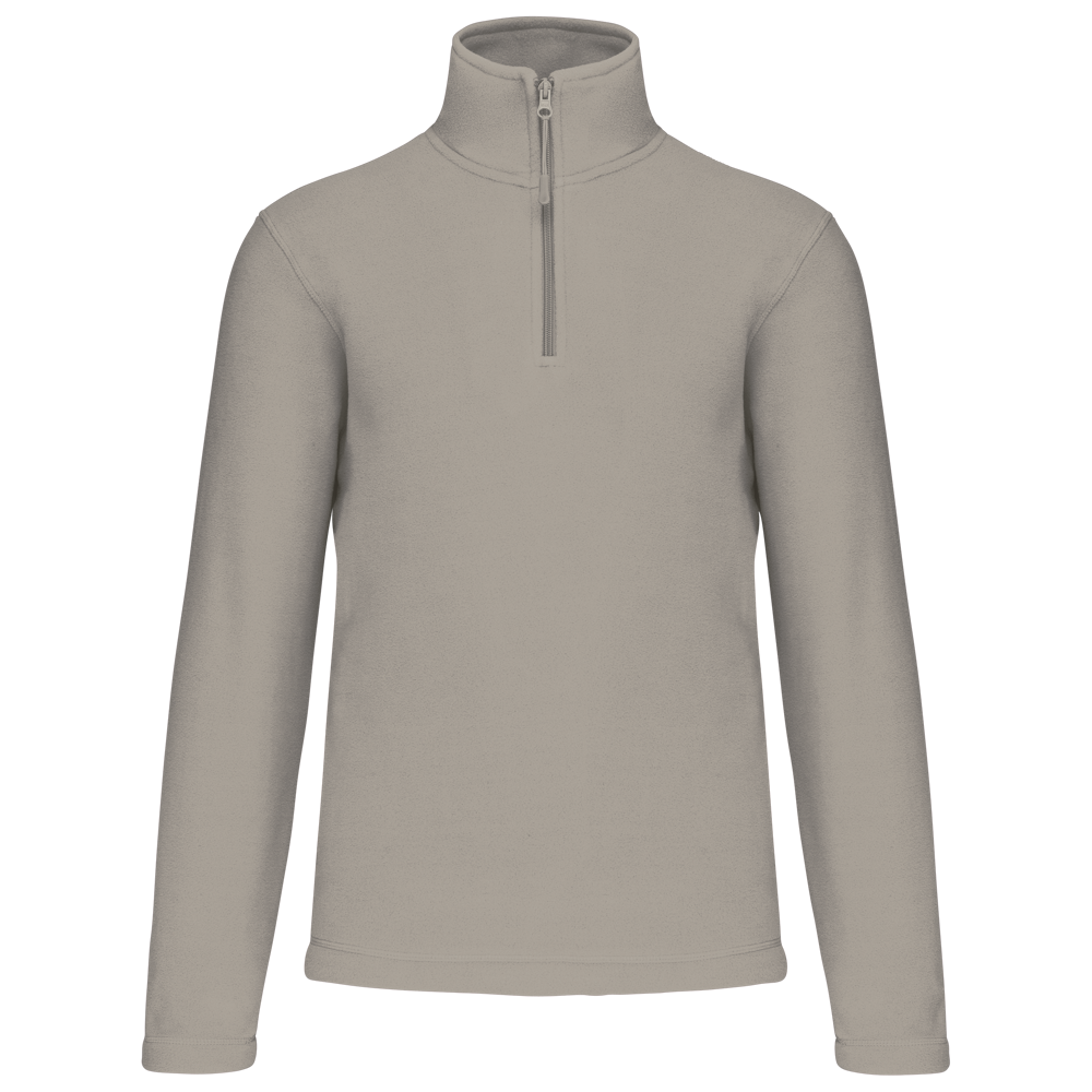 - Enzo - Fleece met ritskraag - beige