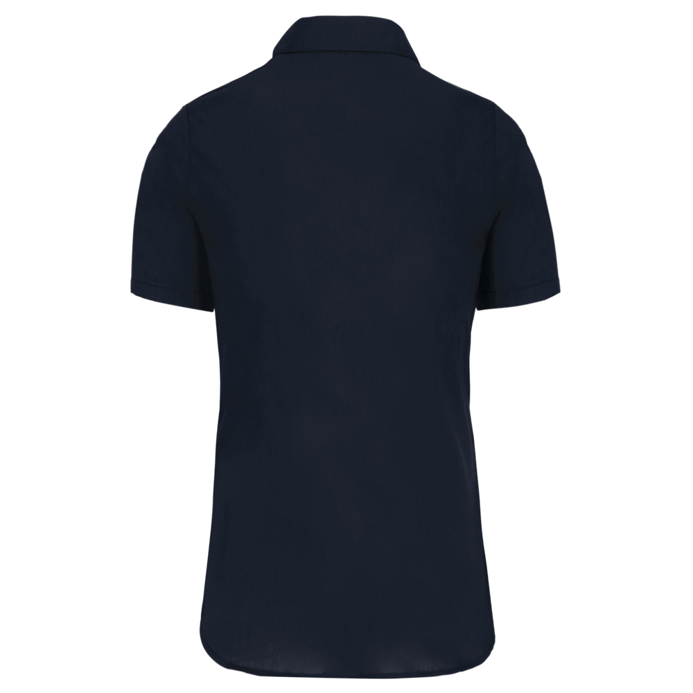 K544C - Dames Poplin Blouse Korte Mouwen