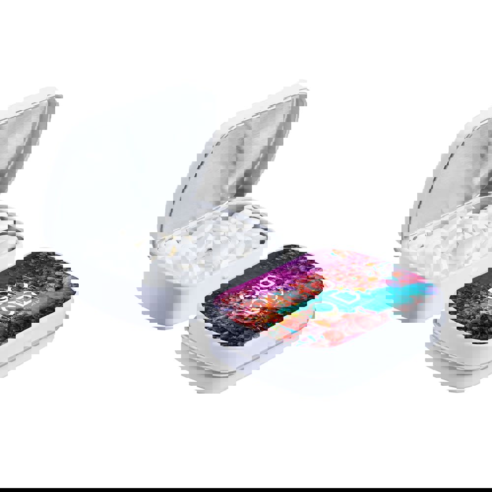 Mini scharnierblikje gevuld met pepermunt