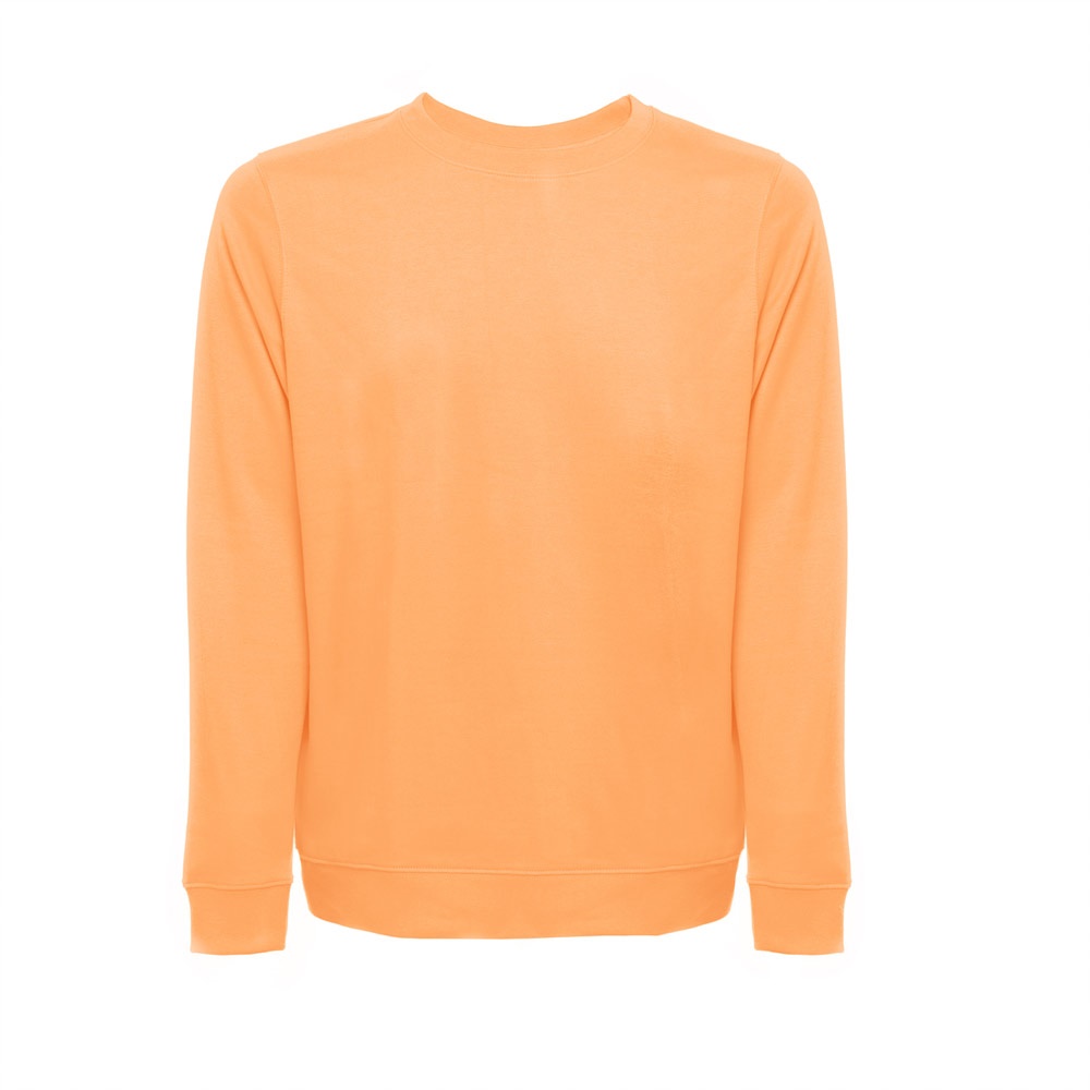 THC COLOMBO. Sweatshirt (unisex) in Italiaanse badstof zonder sluiting - Koraal oranje