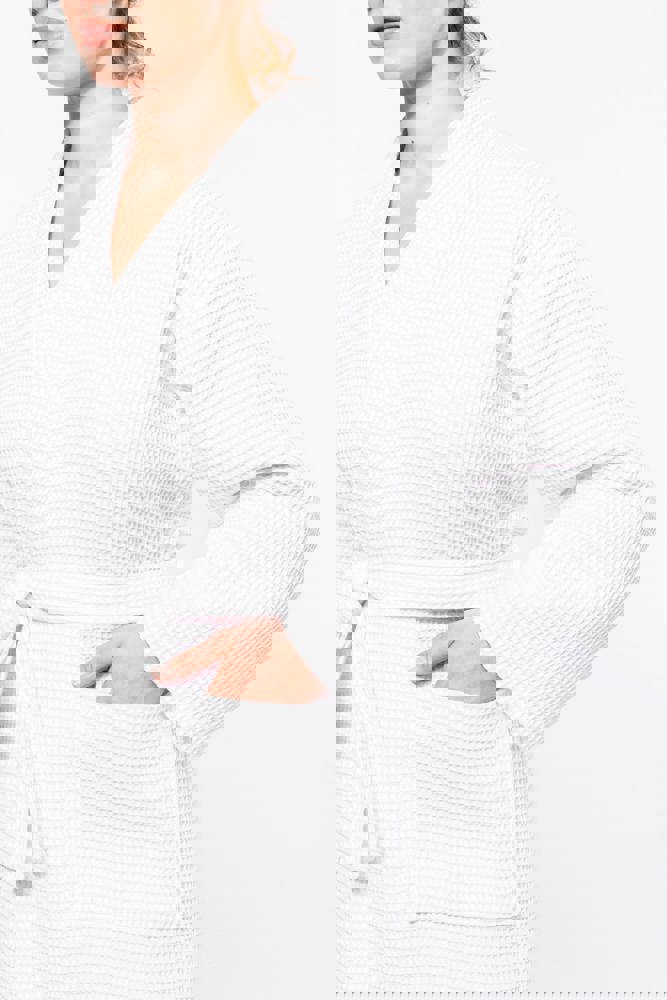 K122 - Kimono Badjas Honinggraatstructuur