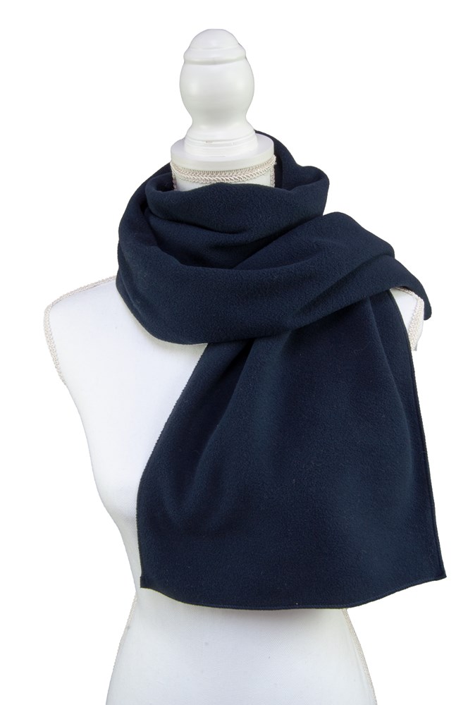 P1150 - Luxe sjaal polar fleece - XL 180x30cm - Navy