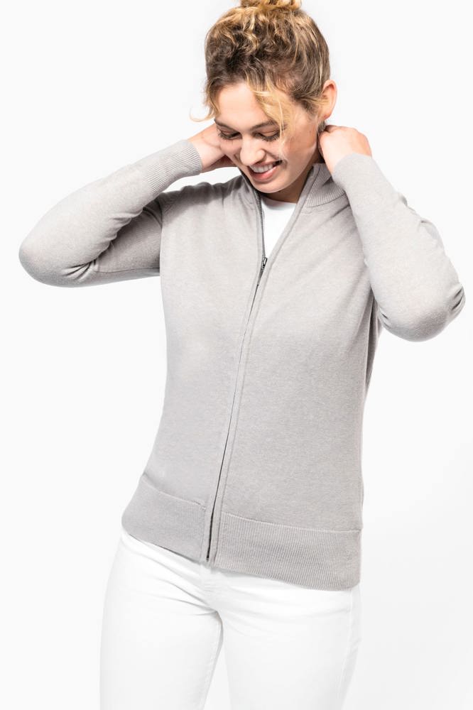 K962 - Dames cardigan met rits