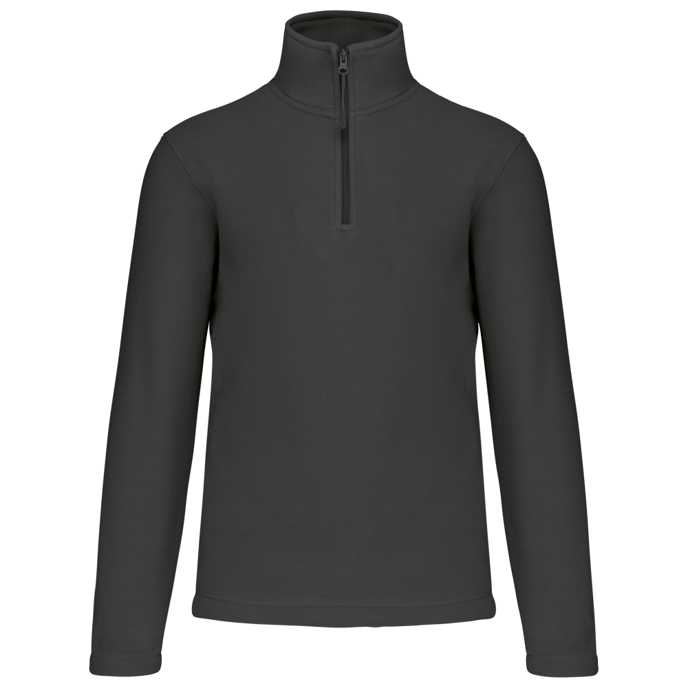 - Enzo - Fleece met ritskraag - Dark Grey