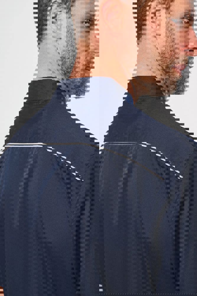 WK505 - Herenoverhemd in polykatoen met drukknopen