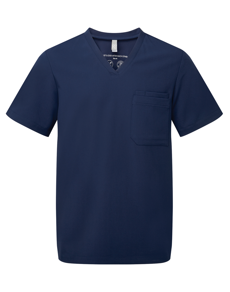 NN200 - Stretch tuniek met korte mouwen voor heren - navy