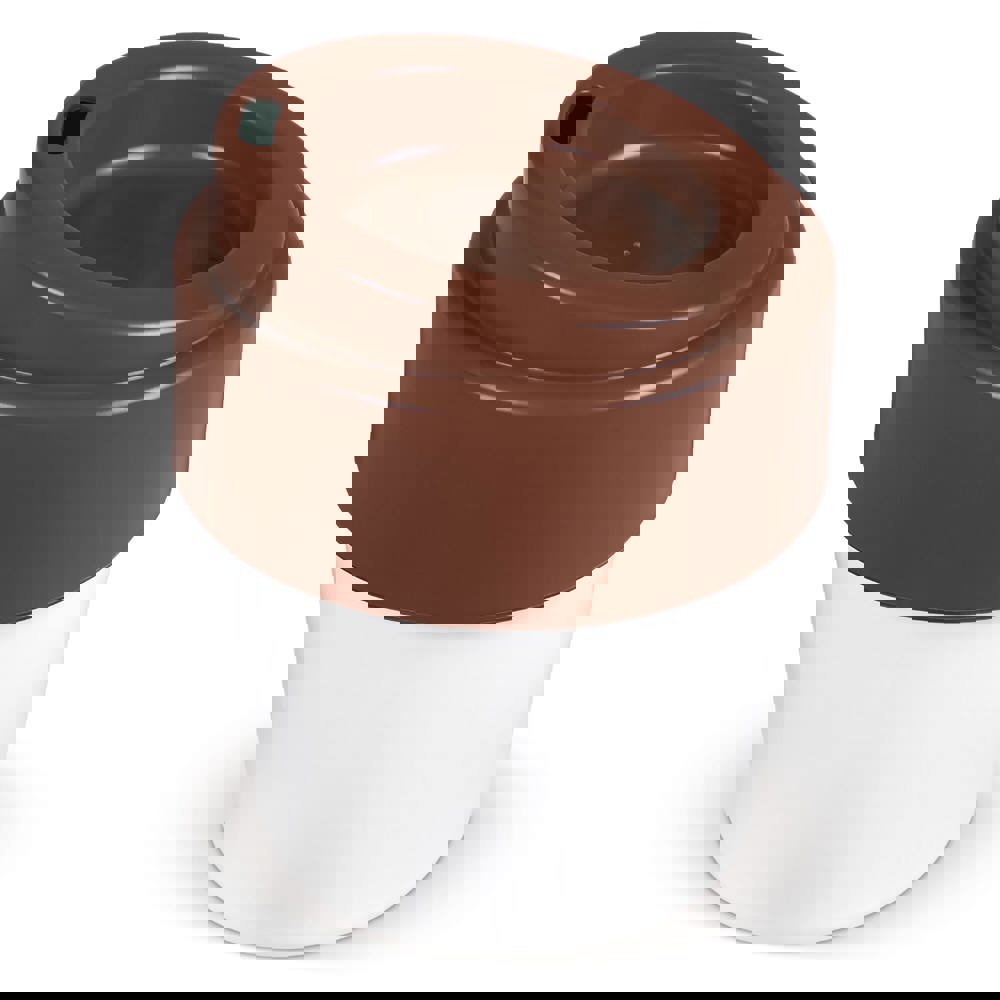 Koffiebeker Hot-but-cool met deksel 240ml - Wit / Bruin