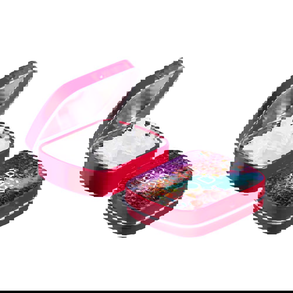 Mini scharnierblikje met vorm pepermunt - Rood