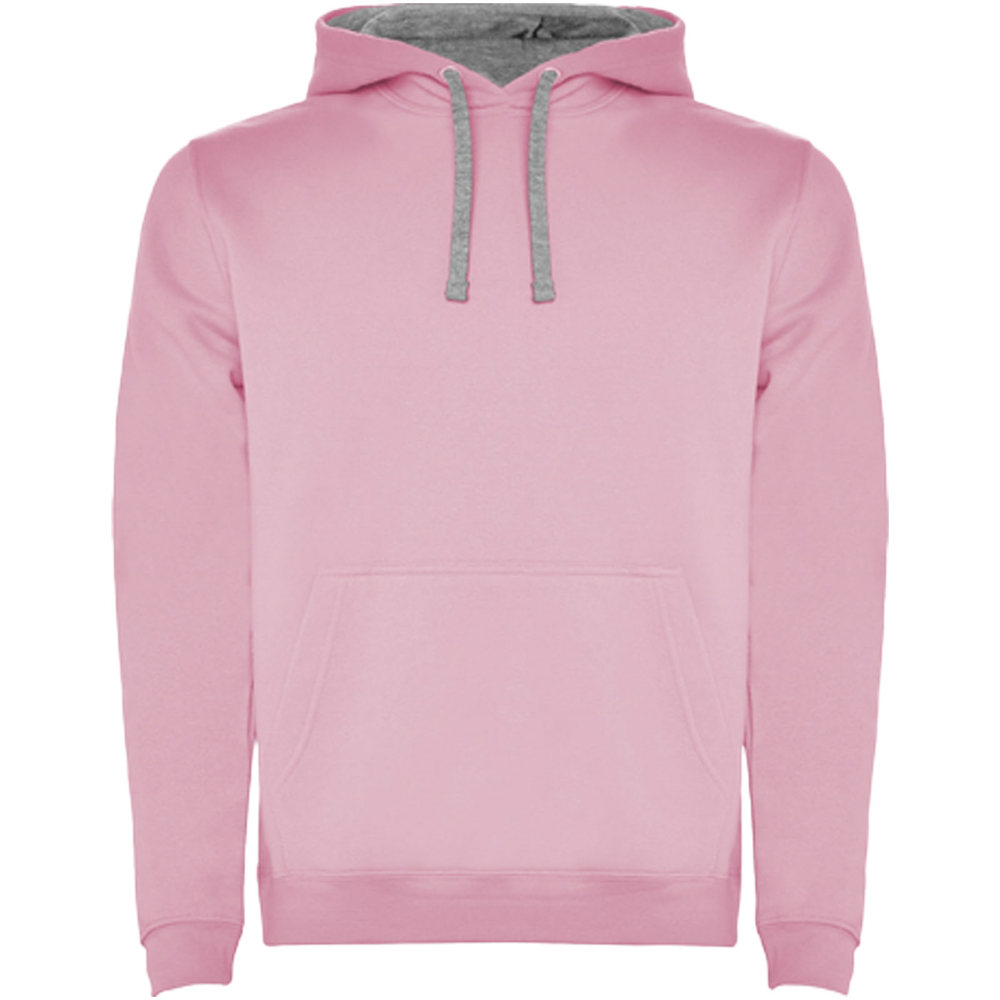 Urban hoodie voor heren - Lichtroze, Gemêleerd grijs