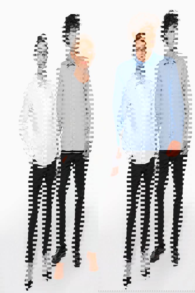 K541C - Heren poplin overhemd lange mouwen