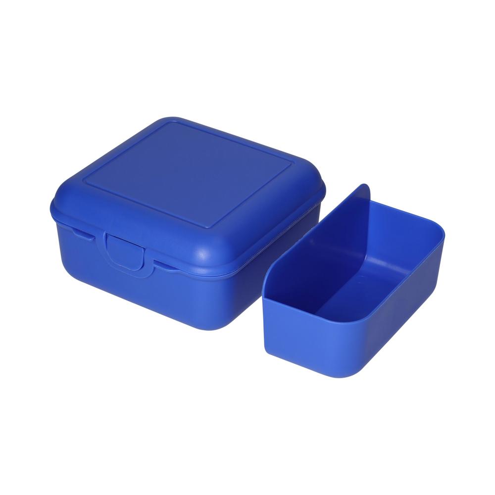 Voorraadbox "Cube" deluxe, met verdeelschotel - standaard blauw PP