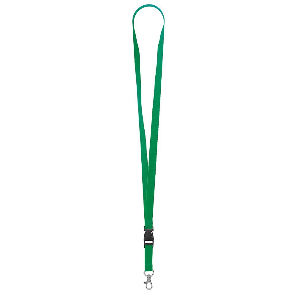 Keycord "standaard", breedte 15 mm - smaragdgroen