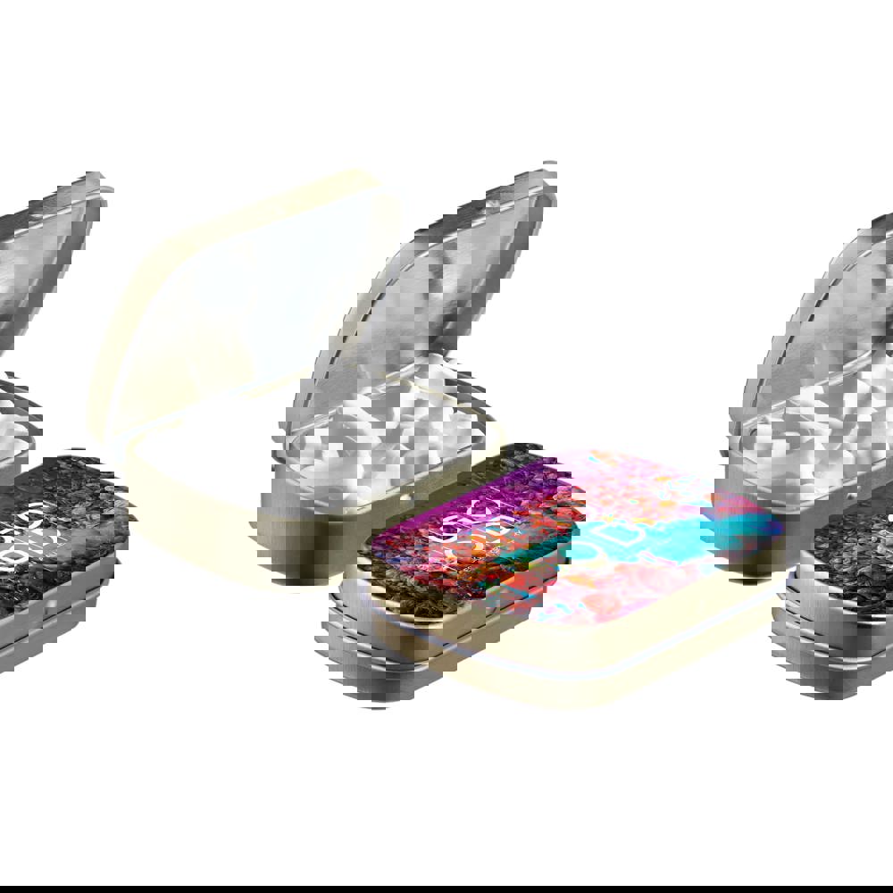 Mini scharnierblikje met vorm pepermunt