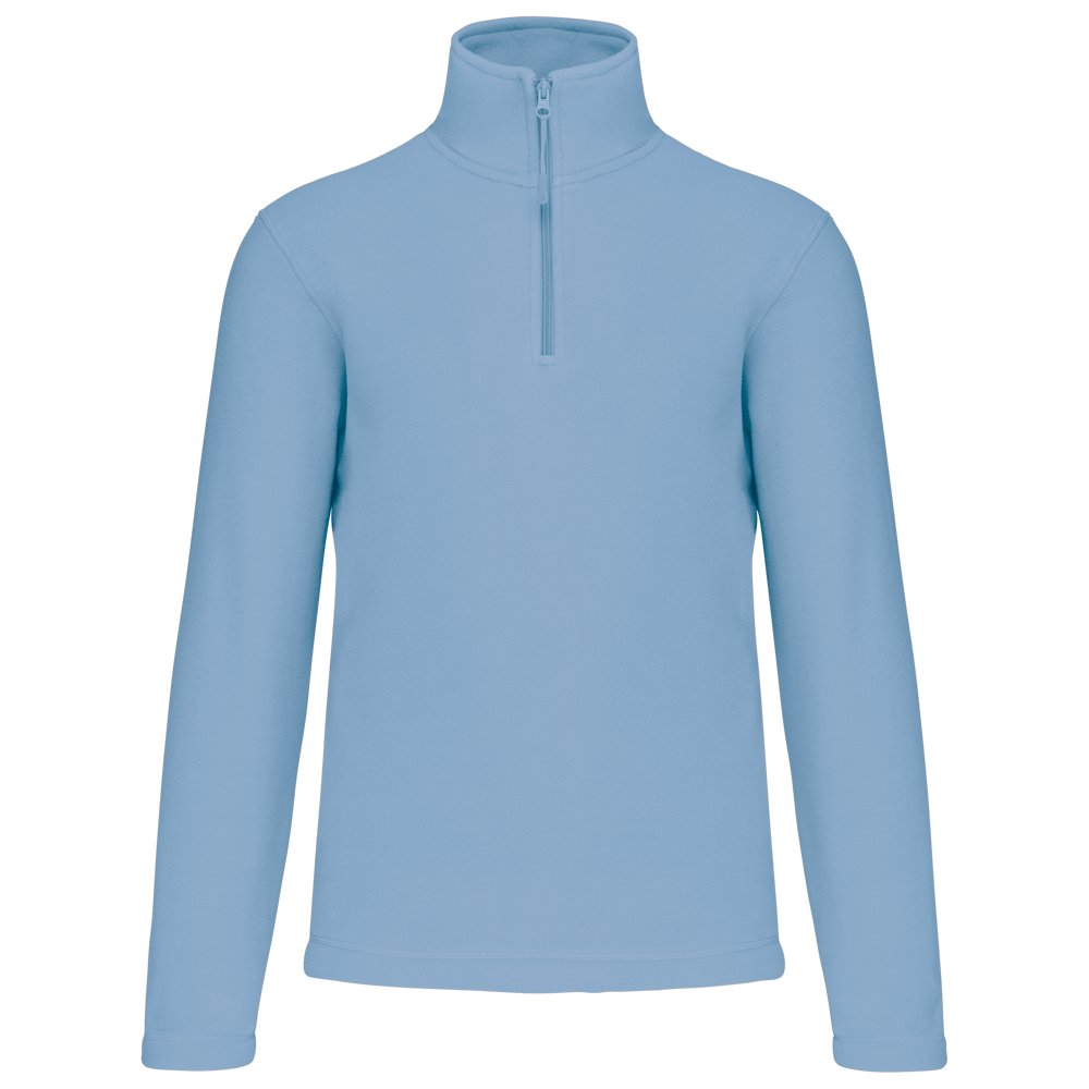 - Enzo - Fleece met ritskraag - Sky Blue
