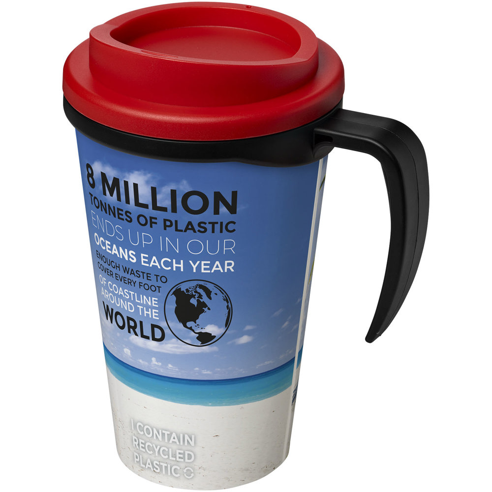 Brite Americano® grande 350 ml geïsoleerde beker - Zwart, Rood
