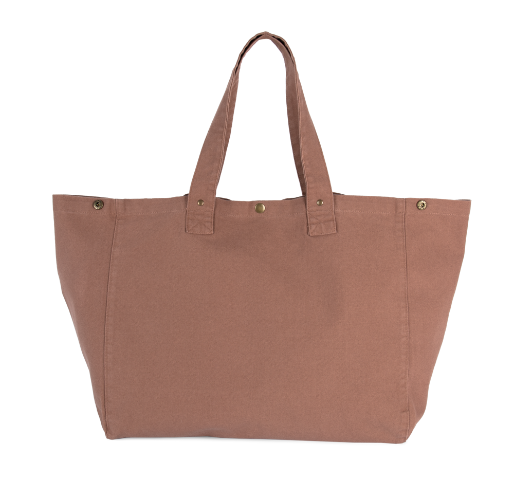 KI3208 - Shopper van verwassen katoen - Washed Santal Brown