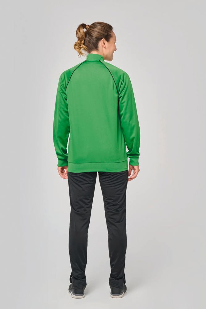 PA384 - Unisex trainingsjas met rits en biesje