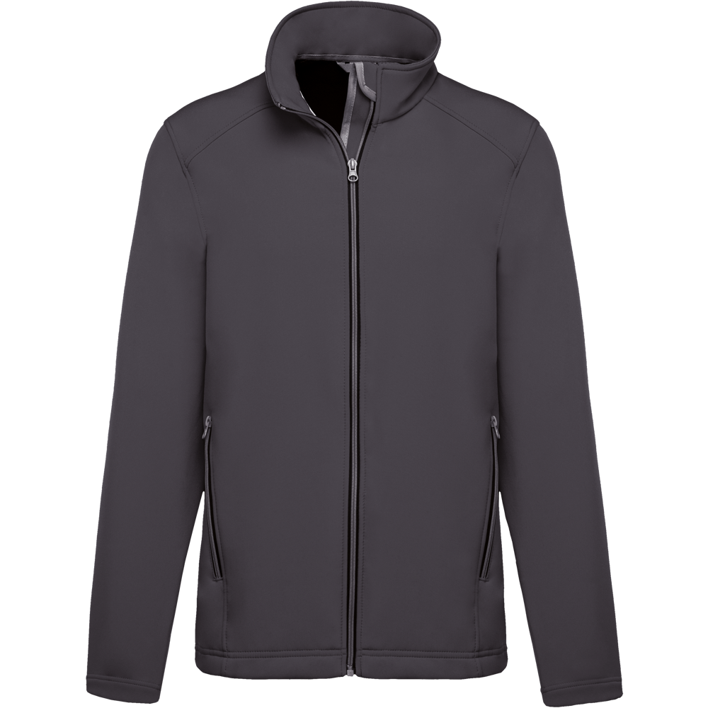 K424 - 2-laagse herensoftshelljas - Titanium
