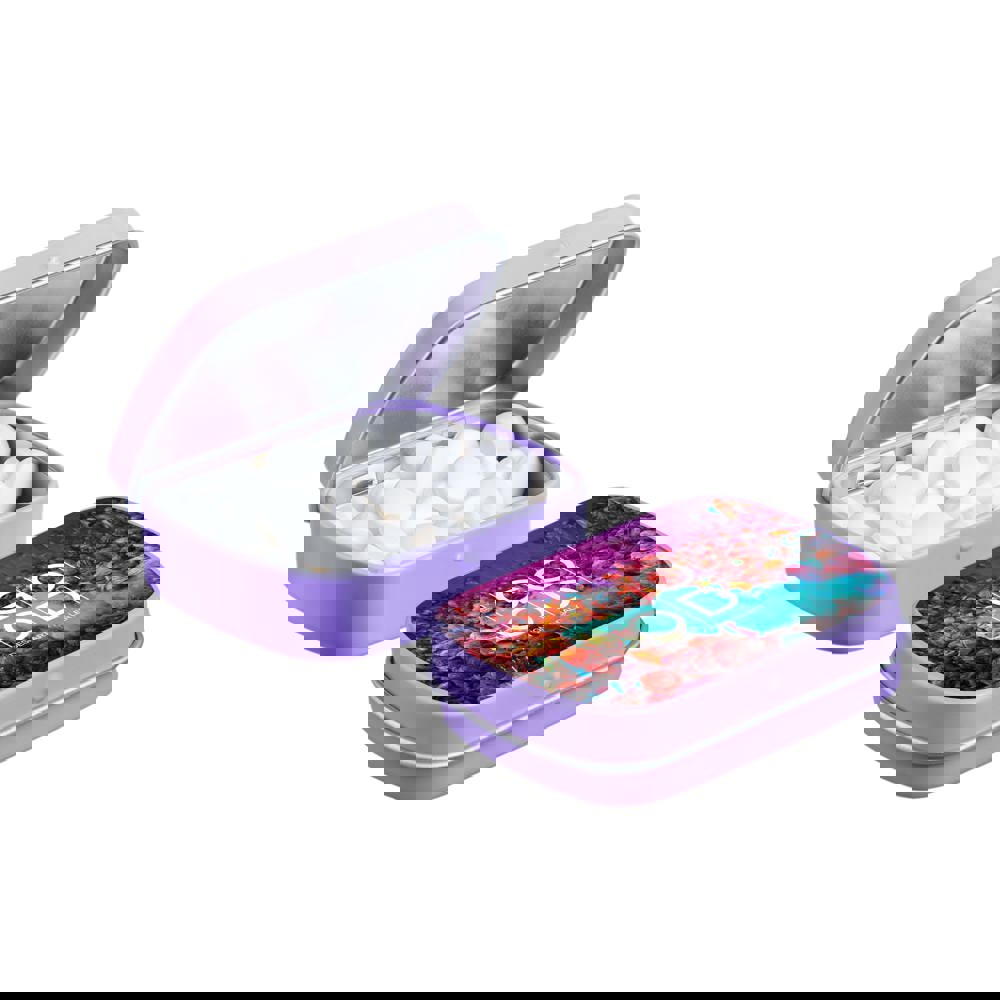 Mini scharnierblikje gevuld met pepermunt