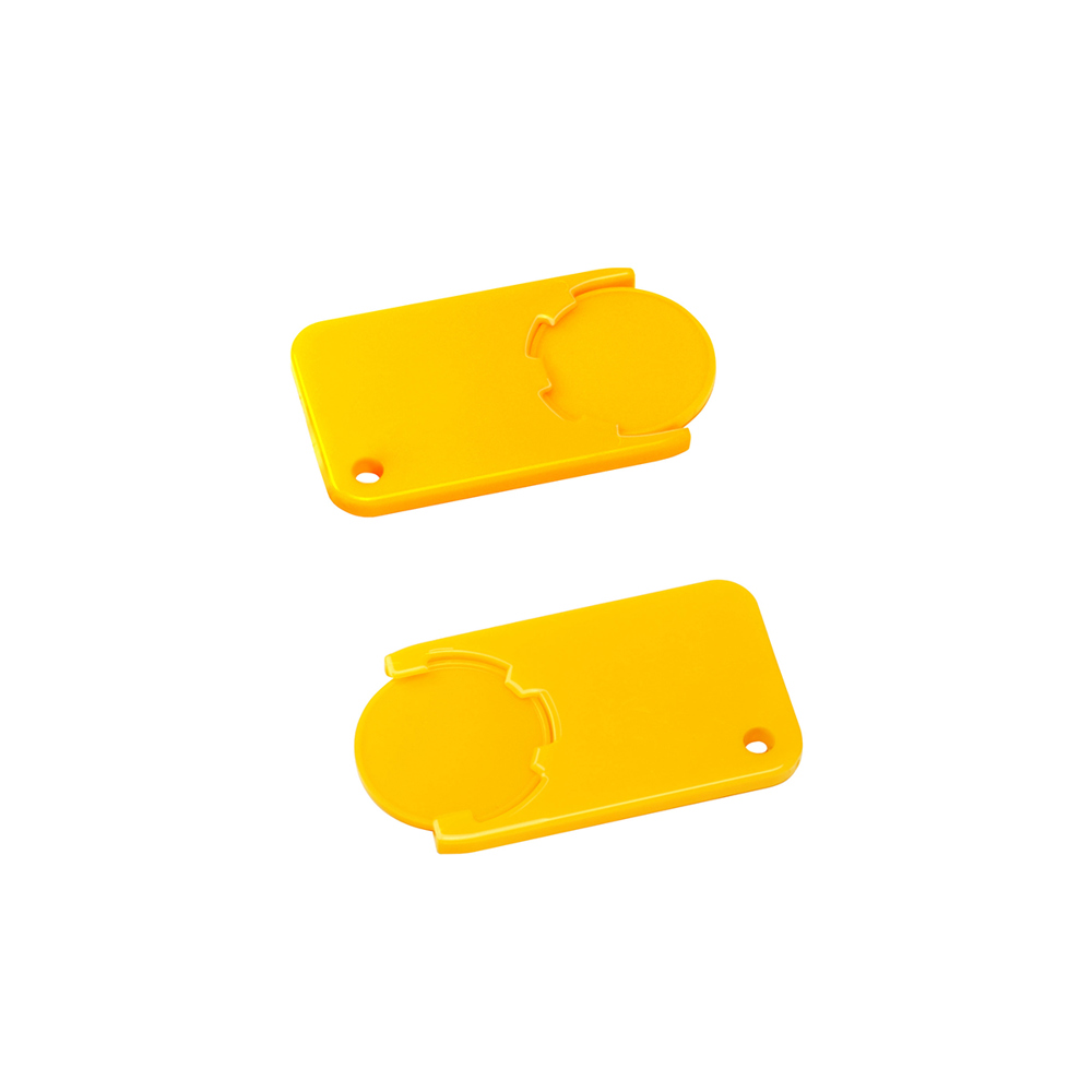 Chiphouder met winkelwagenmuntje 1€ "Beta" - geel/geel