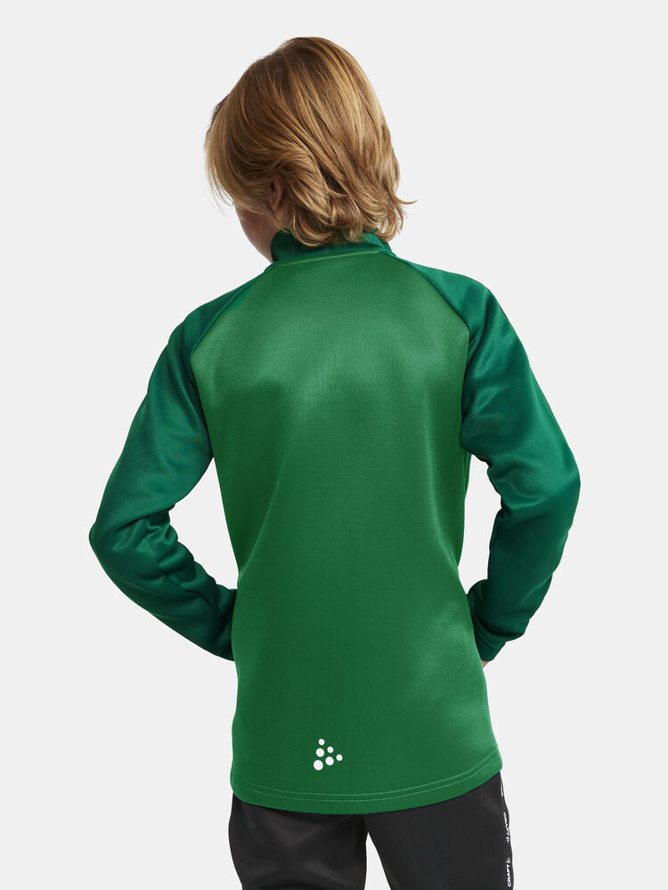 Craft - Squad 2.0 Full Zip Jr Team Green-Ivy 122/128