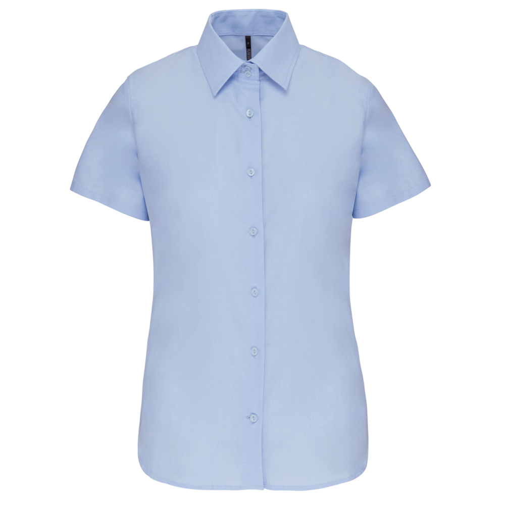 - Dames Oxford blouse korte mouwen - Oxford Blue