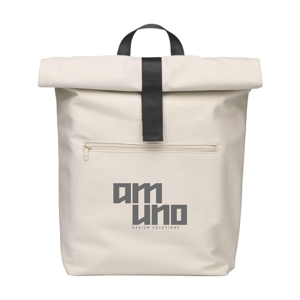 Lennon RCS Recycled Roll-Top Backpack rugzak - beige (± PMS 406C)