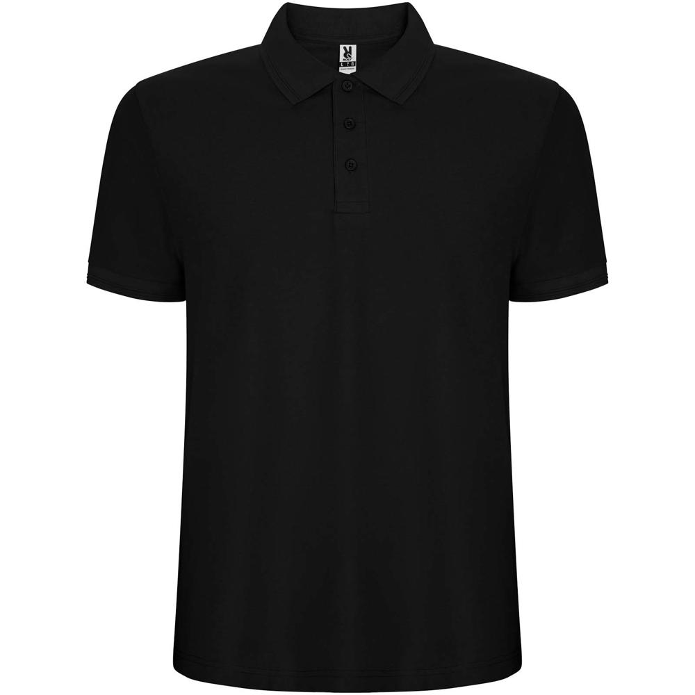 Pegaso Premium 220 g/m² herenpolo met korte mouwen - Zwart