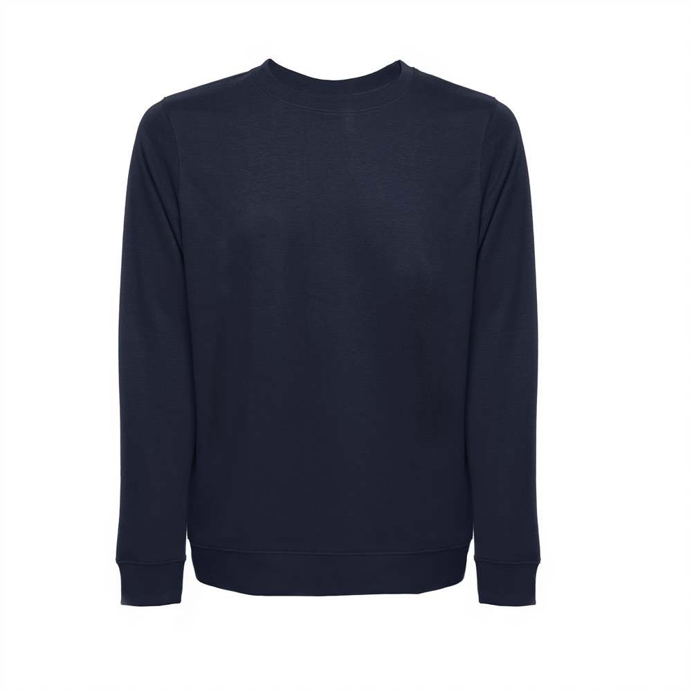 THC COLOMBO. Sweatshirt (unisex) in Italiaanse badstof zonder sluiting - Marineblauw