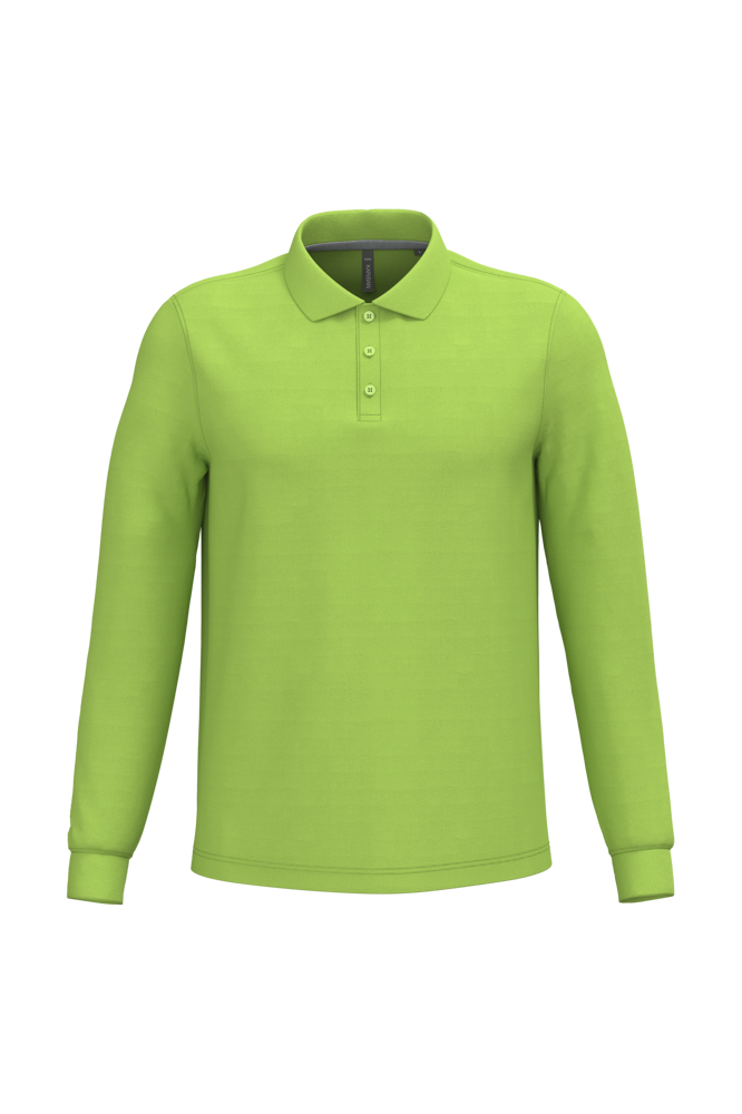 - Polo lange mouwen - Lime