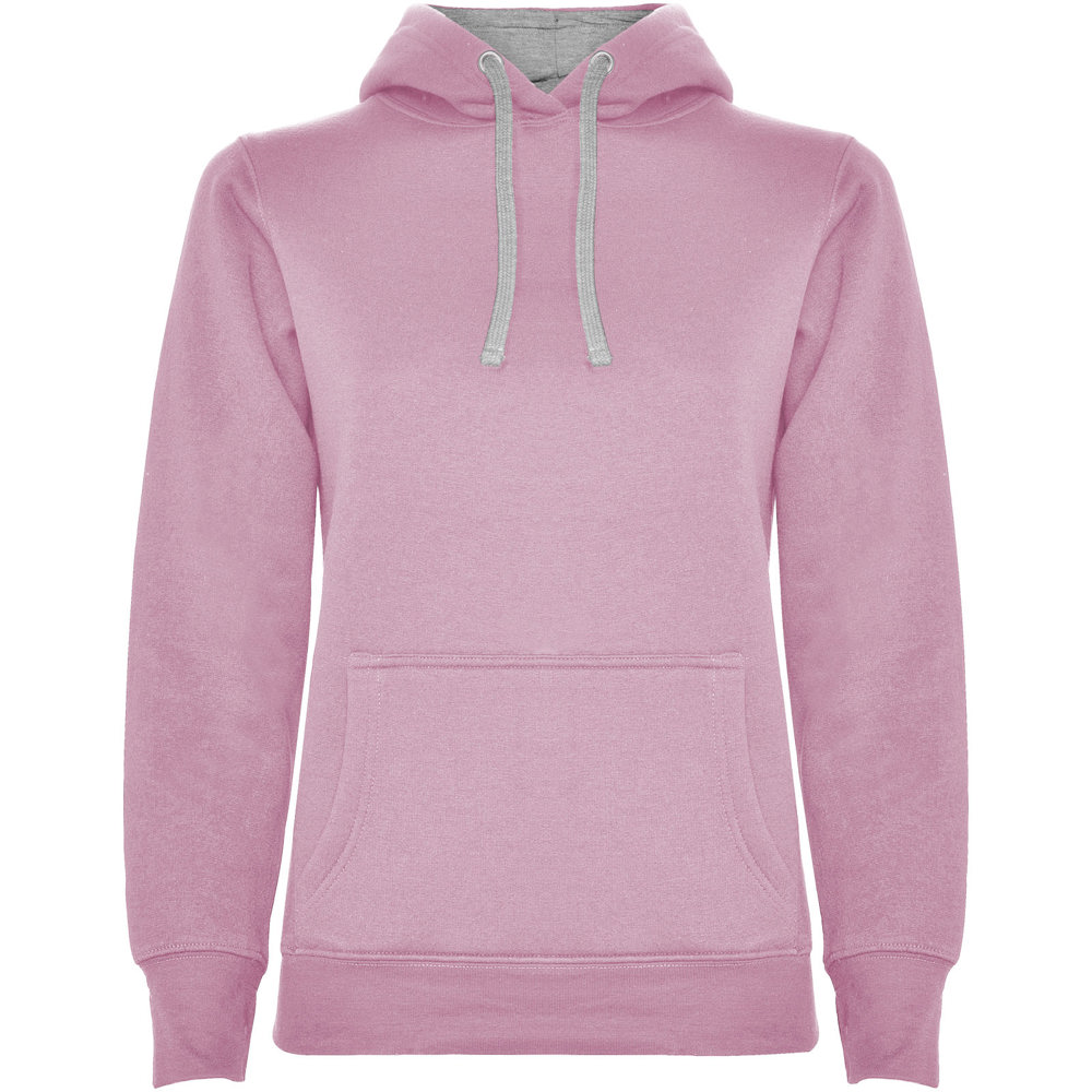 Urban hoodie voor dames - Lichtroze, Gemêleerd grijs