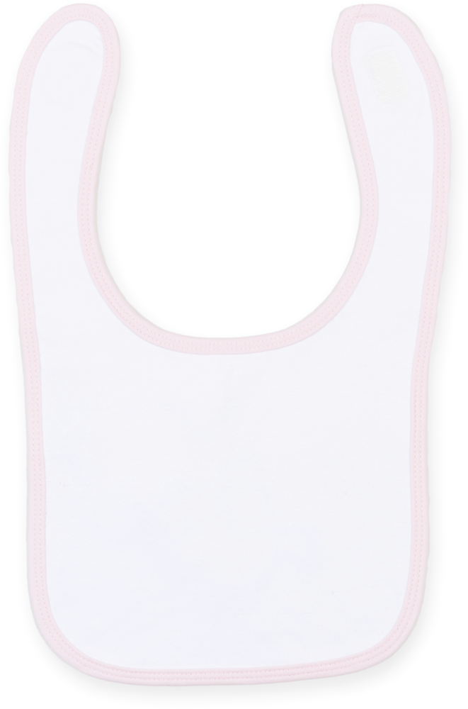 LW082 - Bib - White / Pale Pink