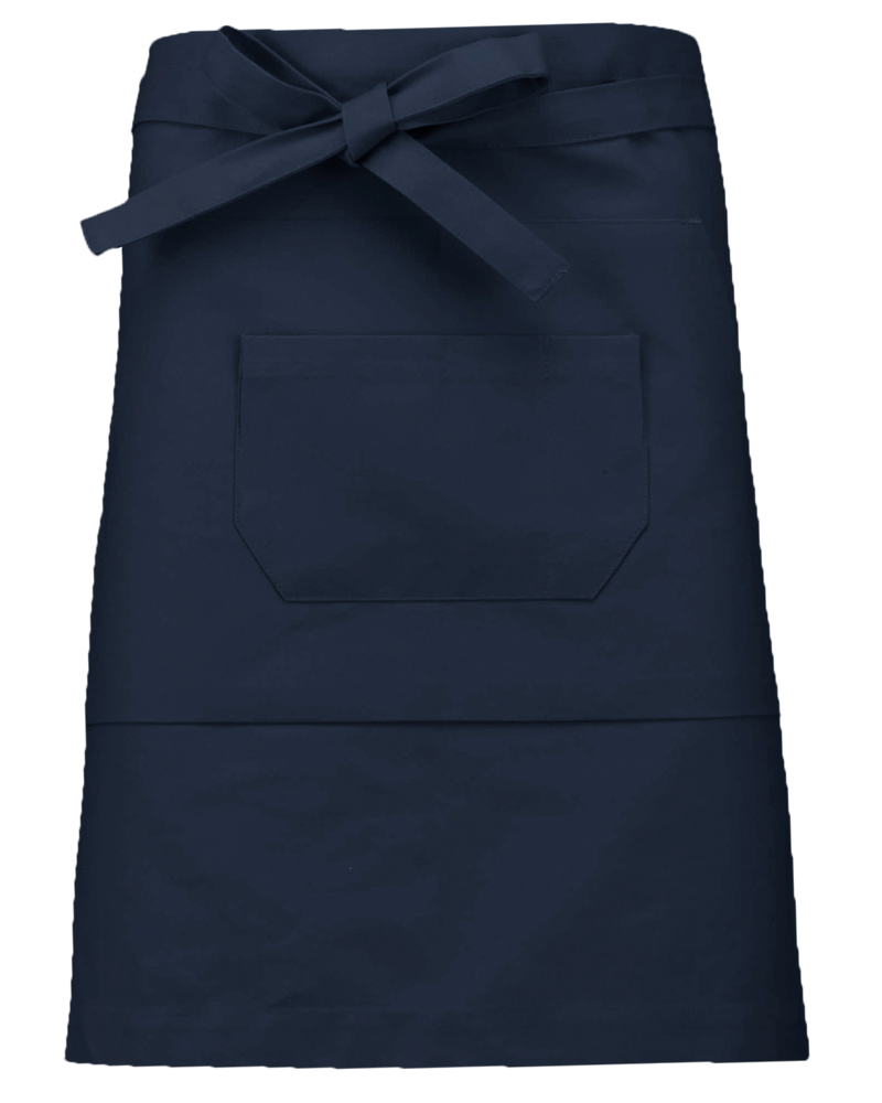 K898 - Katoenen halflang schort - Navy