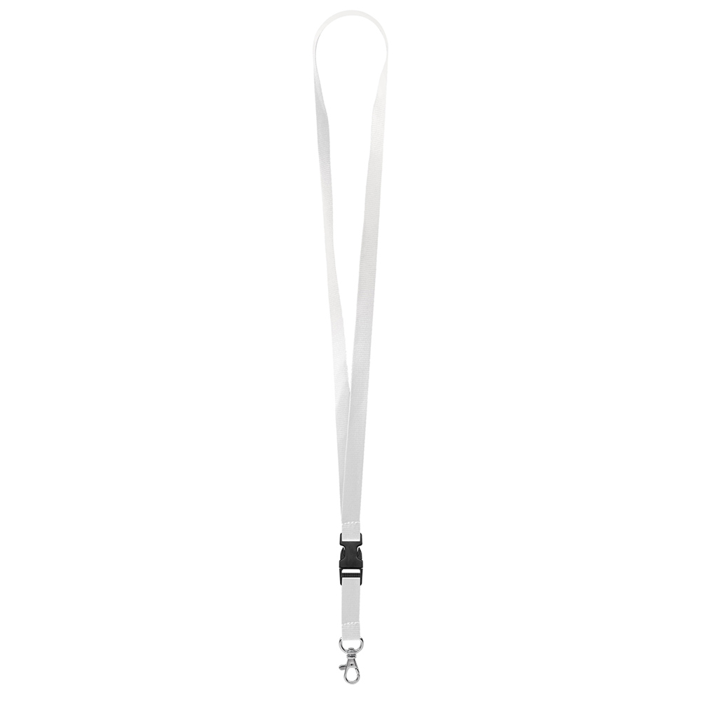 Keycord "standaard", breedte 15 mm - wit