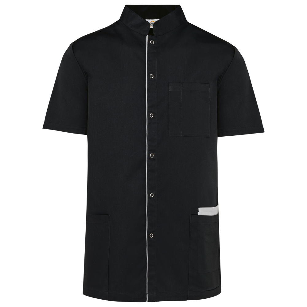 - Herenoverhemd in polykatoen met drukknopen