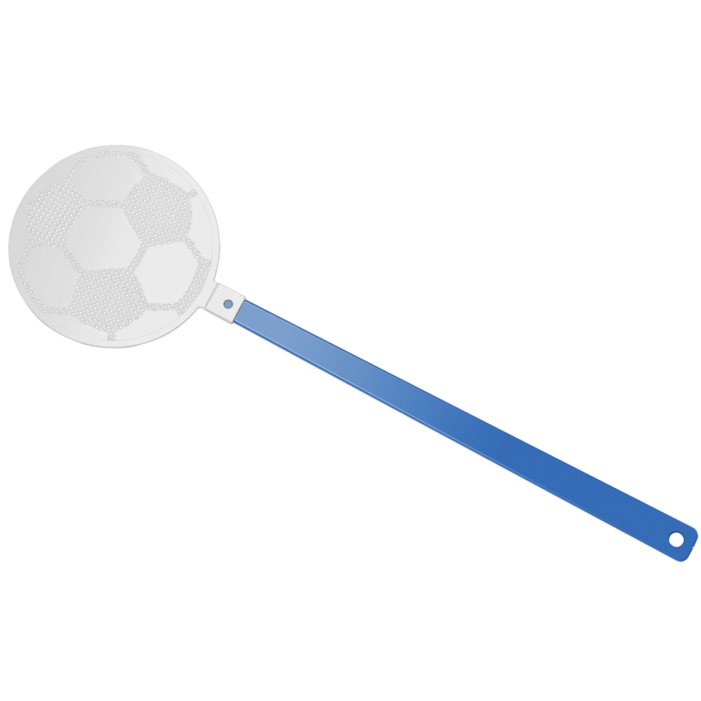 Vliegenmepper "voetbal" - blauw/wit