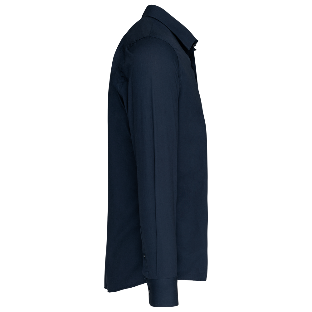 K513C - Herenoverhemd in popeline met lange mouwen