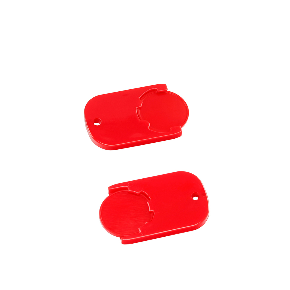 Chiphouder met winkelwagenmuntje 1€ "Gamma" - rood/rood