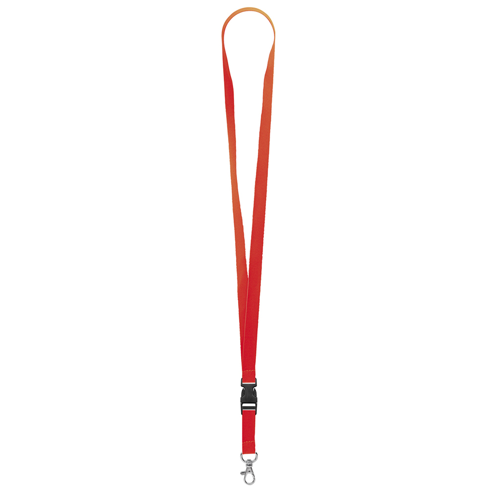 Keycord "standaard", breedte 15 mm - karmozijnrood