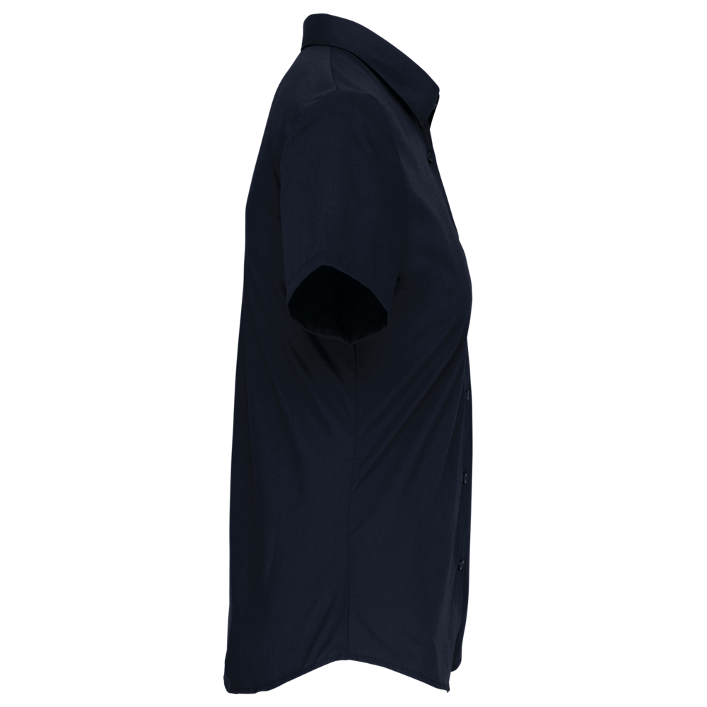 K544C - Dames Poplin Blouse Korte Mouwen