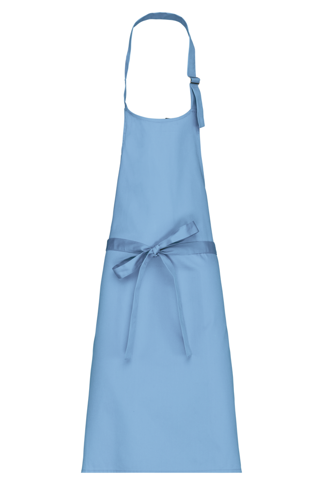 K895 - Katoenen schort zonder zak - Sky Blue