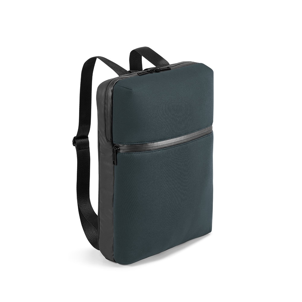 URBAN BACKPACK. 14'' laptop rugzak in softshell en zeildoek - Donkergrijs