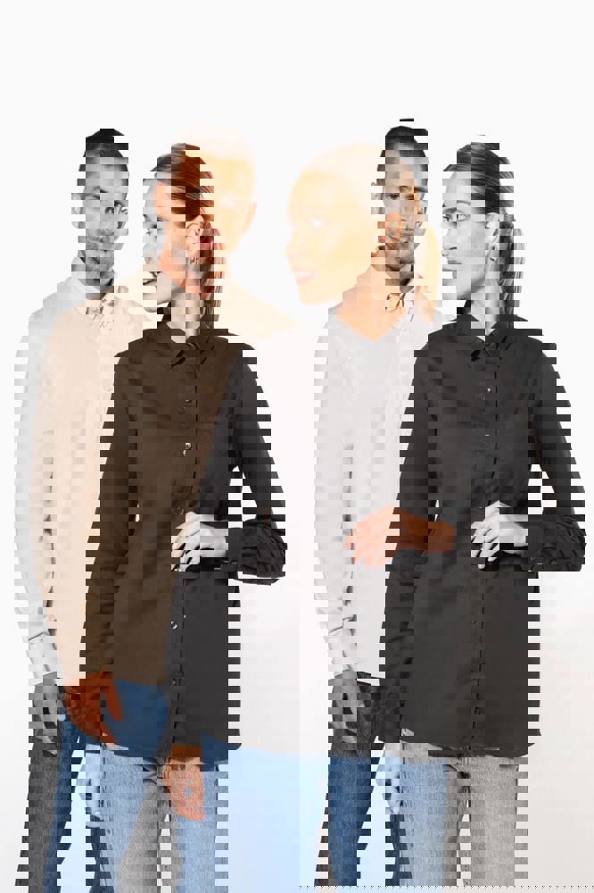 K586 - Herenoverhemd met lange mouwen van katoen Nevada