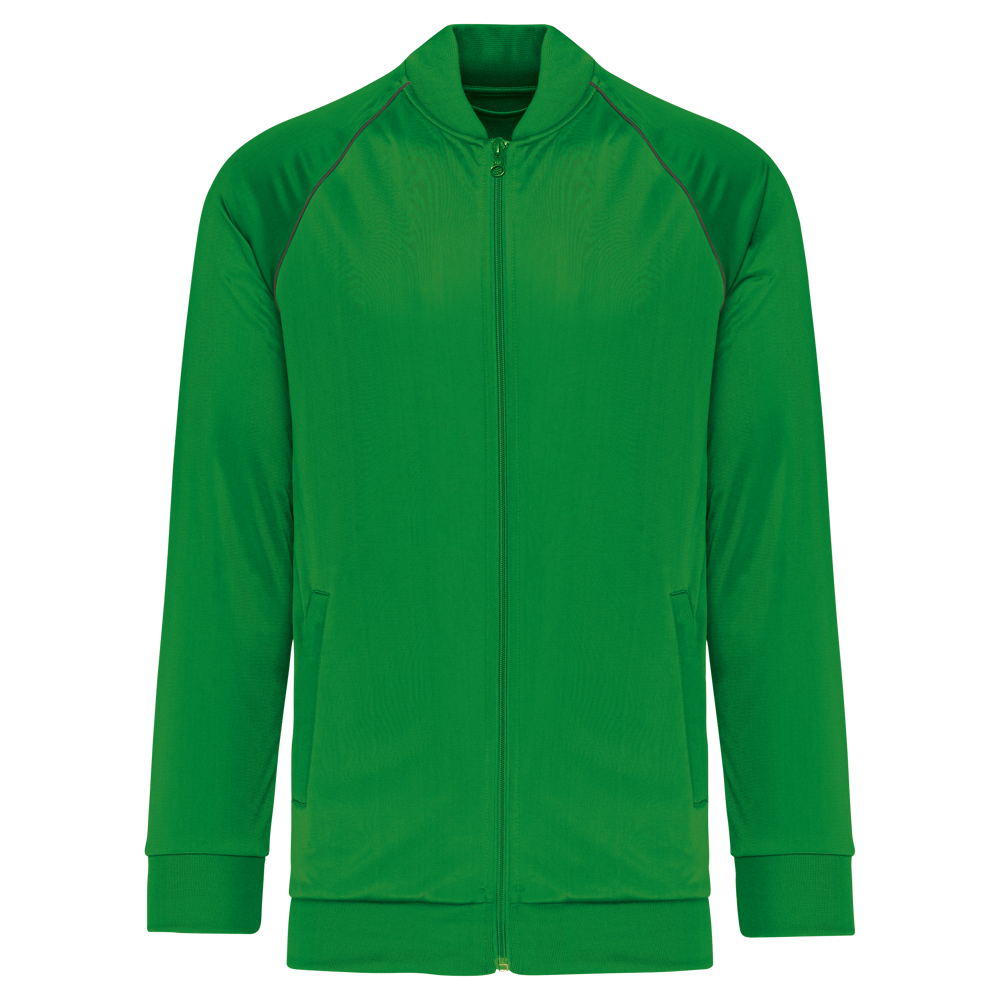 PA384 - Unisex trainingsjas met rits en biesje - Green